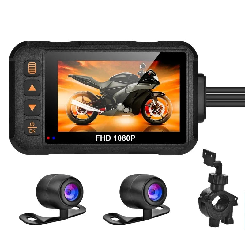 caméra moto double waterproof IP67 écran 3 pouces - Drive Live